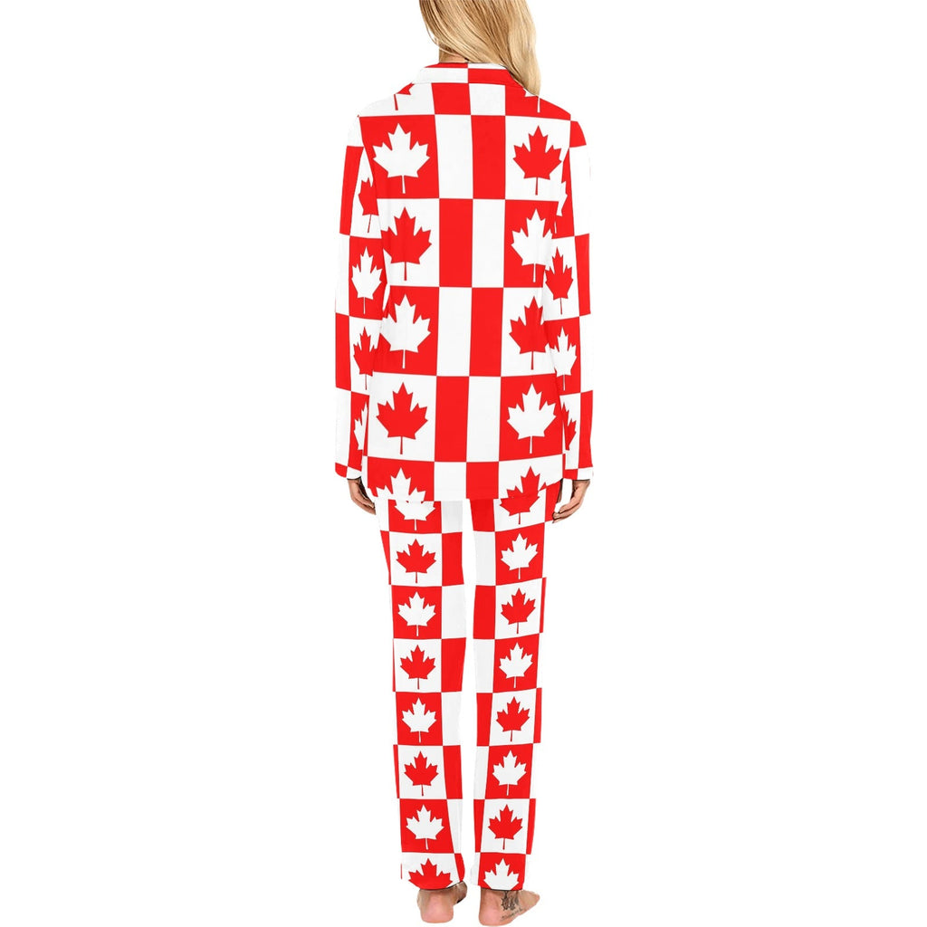 Canada Pattern Print Design 05 Women's Long Pajama Set