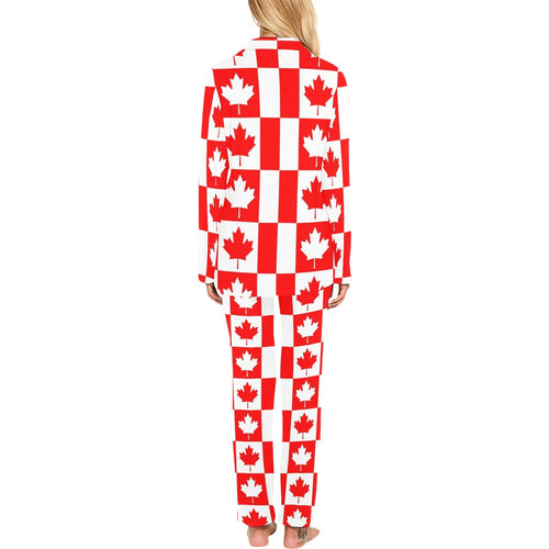 Canada Pattern Print Design 05 Women's Long Pajama Set
