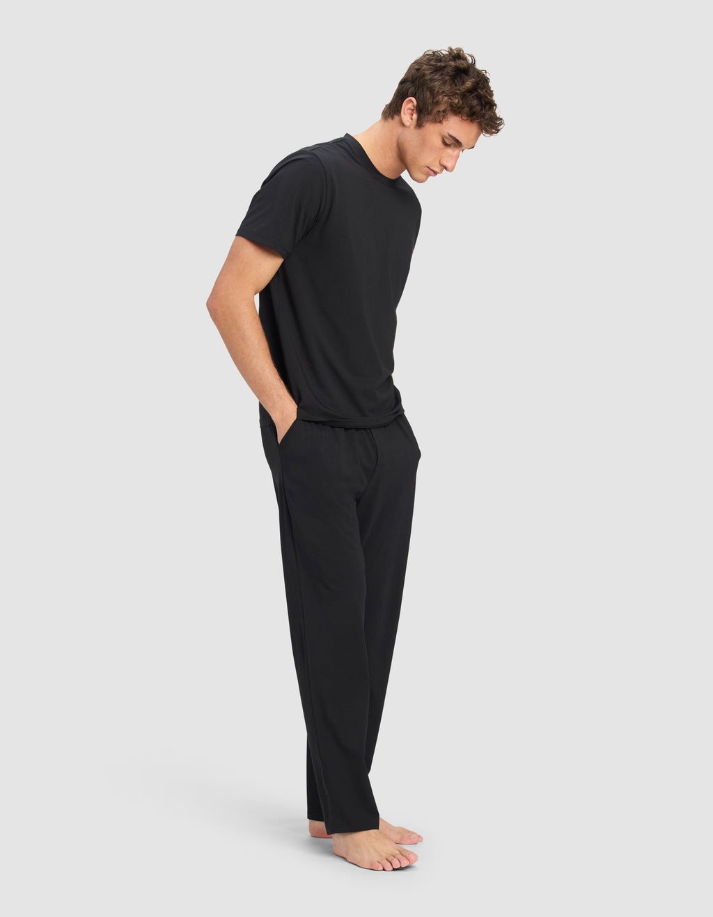 Men's First Layer Pajama Short Sleeve Tee & Pant Set