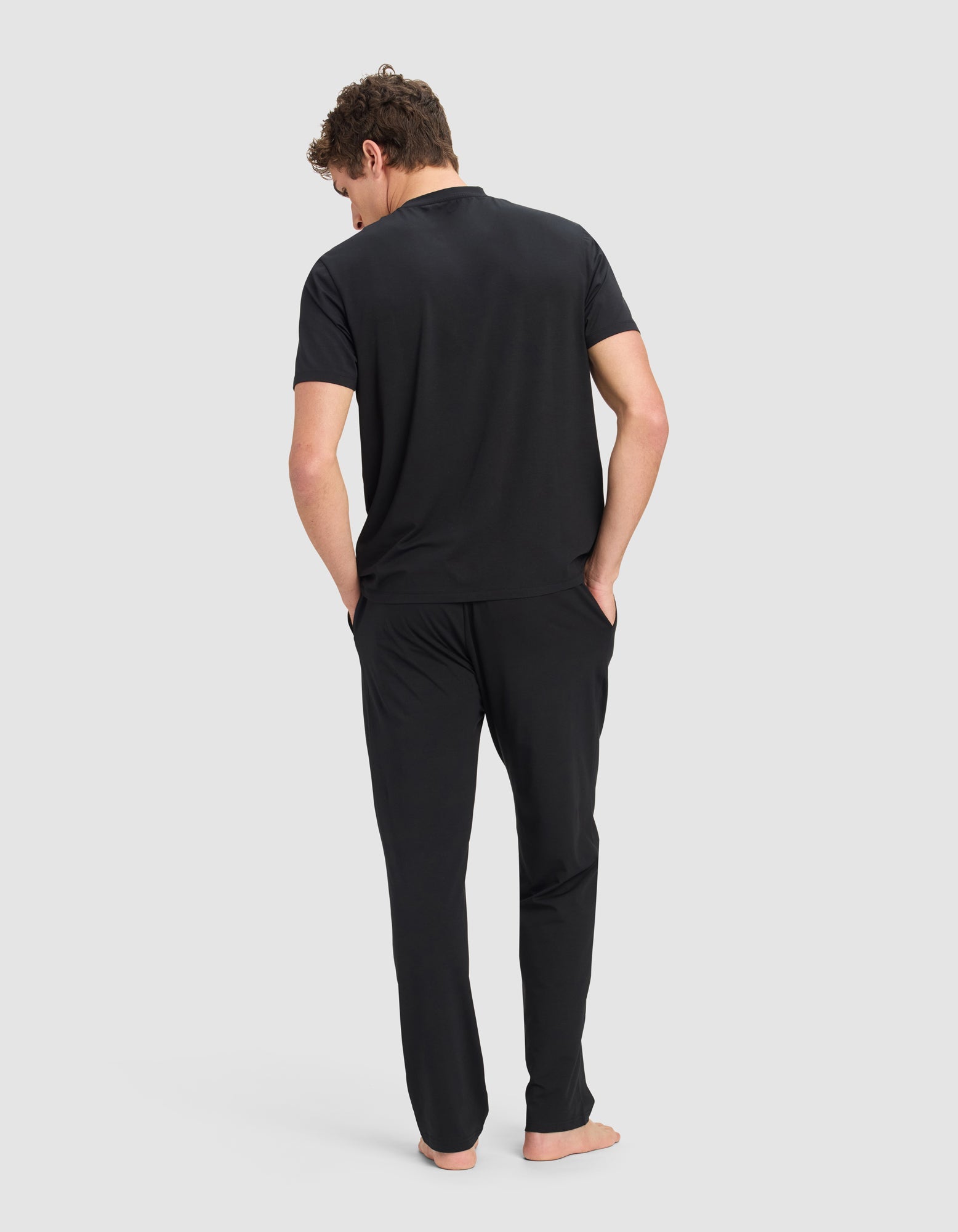 Men's First Layer Pajama Short Sleeve Tee & Pant Set