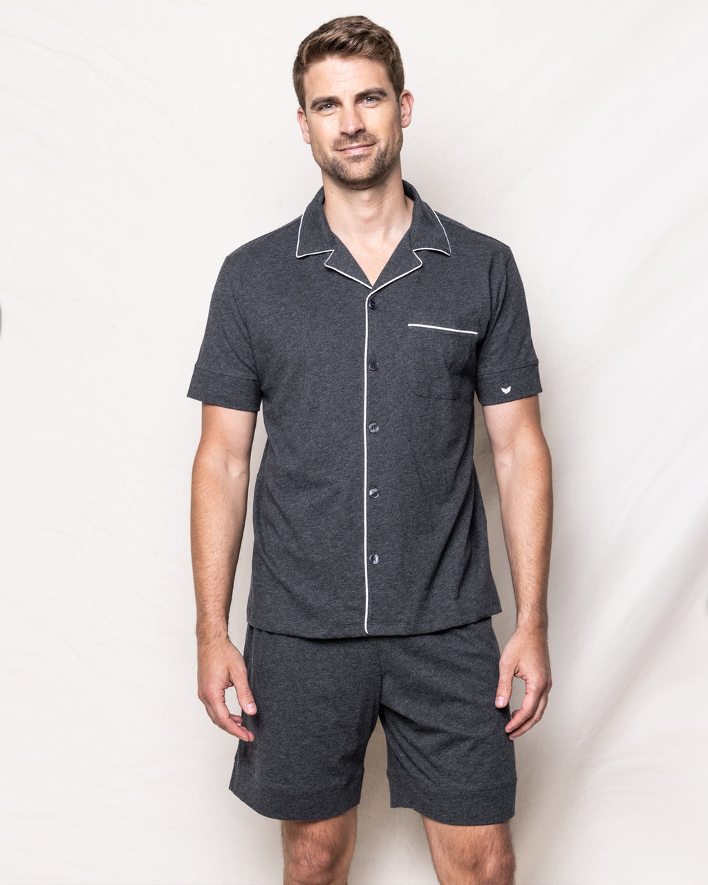 Men's Pima Pajama Short Set in Navy