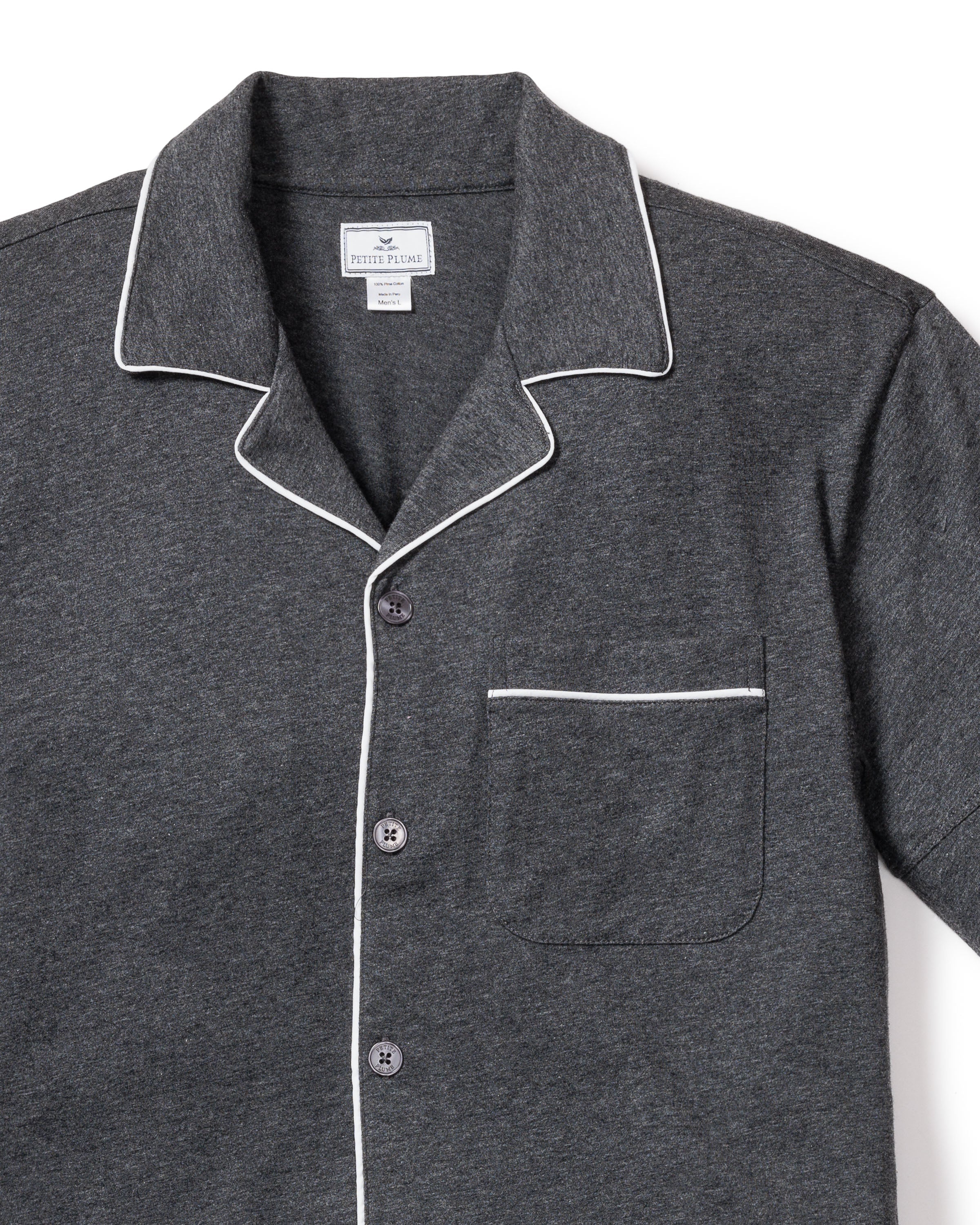 Men's Pima Pajama Short Set in Navy