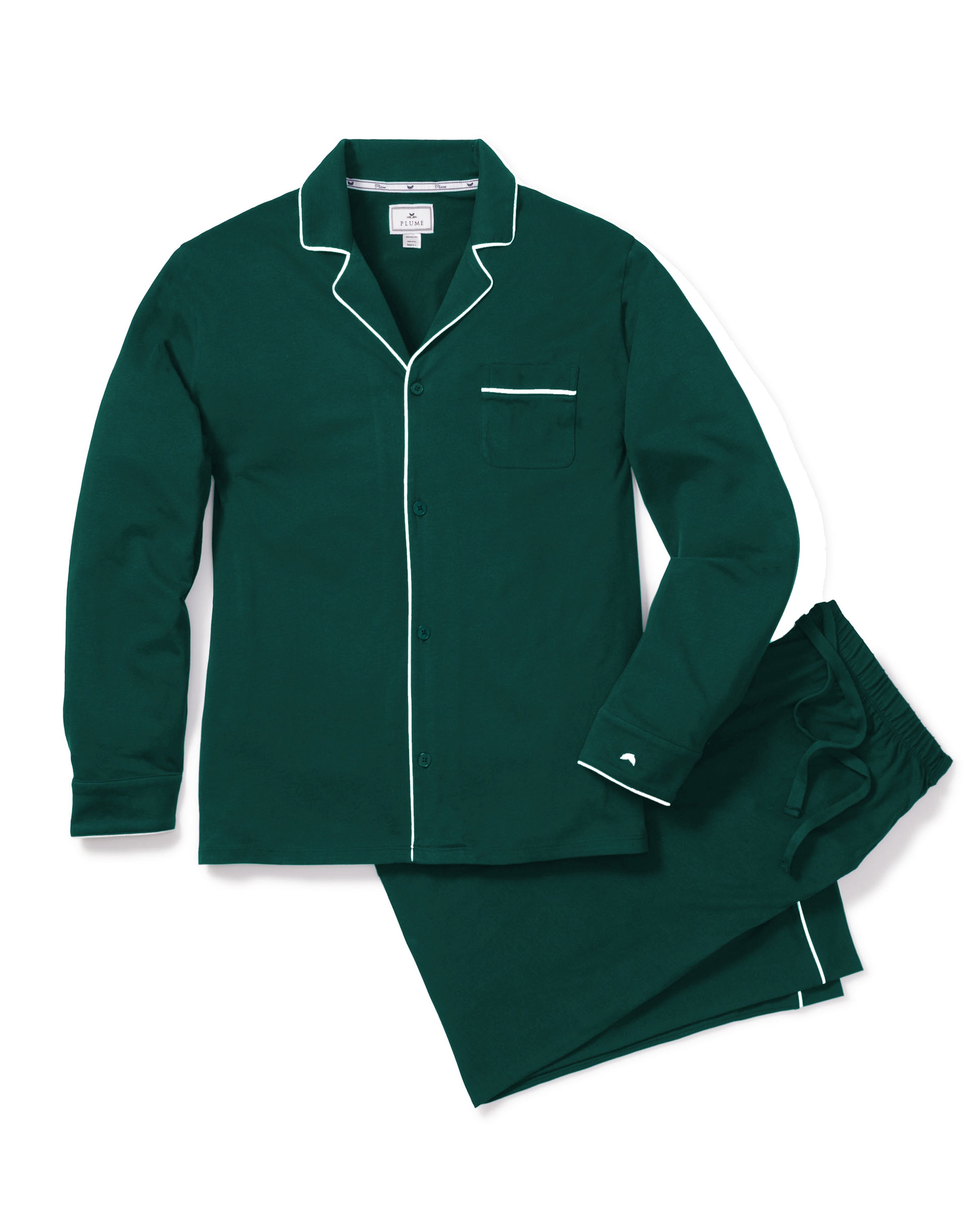 Men's Pima Pajama Set in Evergreen