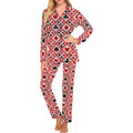 Casino Cards Suits Pattern Print Design 03 Women's Long Pajama Set